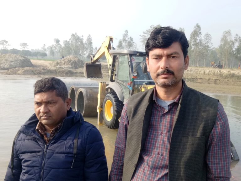 लालबकैयामा ईशनाथ नगरपालिकाद्वारा कलभर्ट निर्माण