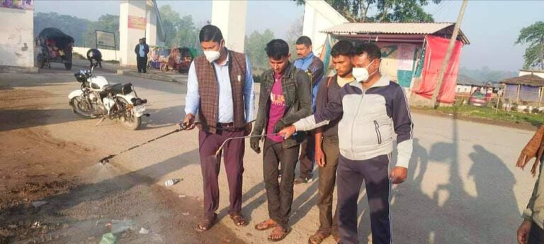 औषधिको छिड़कावले संक्रमण न्यूनीकरण