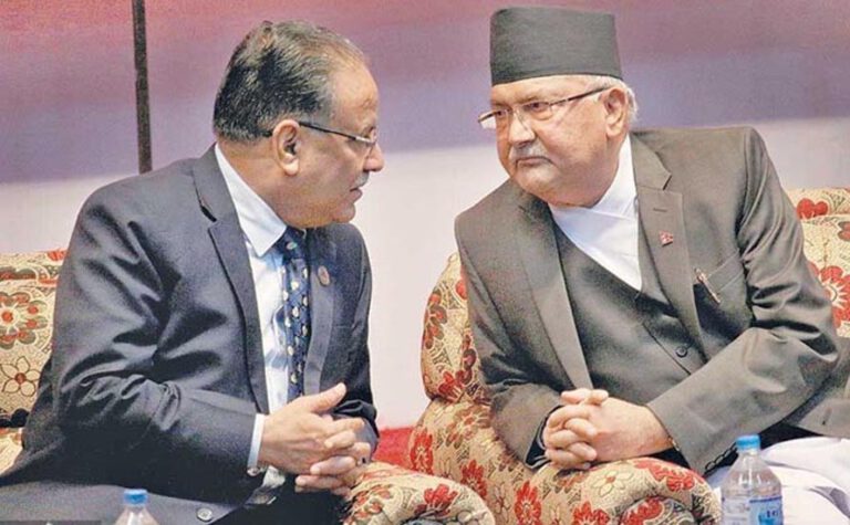 ओली-प्रचण्डबीचको  छलफल सकियो