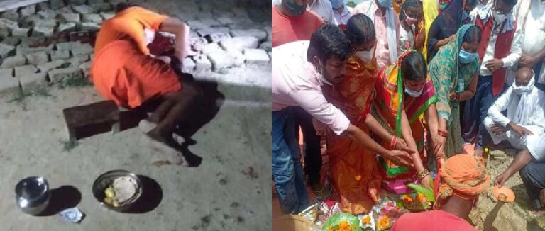 हत्या गरिएका पुजारीको १३ औँ दिनको पुण्य तिथिमा हनुमान मन्दिरको शिलान्यास सम्पन्न