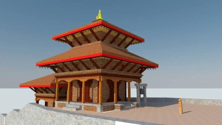 मन्दिर निर्माणको लागि भूमिदान संकल्प