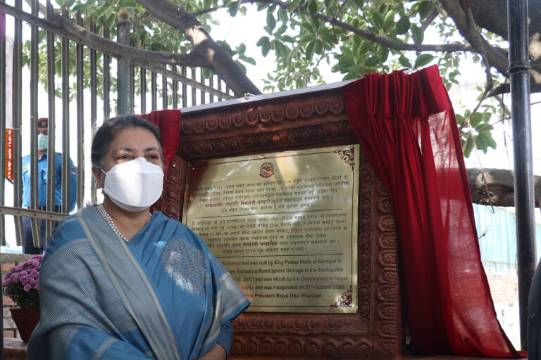 पुनर्निर्माण सम्पन्न भएपछि रानीपोखरीको उद्घाटन