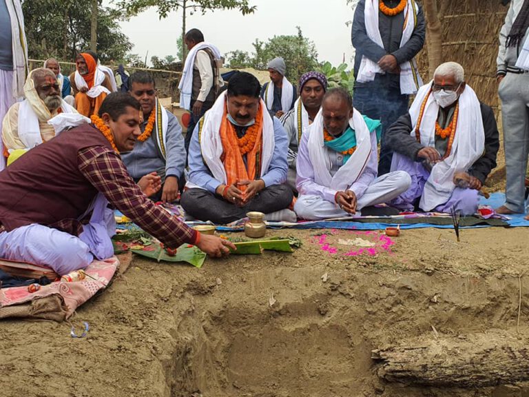 रामजानकी मन्दिर मेयर गुप्ताद्वारा सिलान्यास