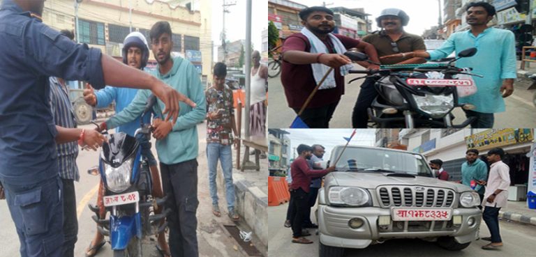 जनकपुरमा सरकारी गाडीको दुरुपयोग रोक्दै युवा संघ