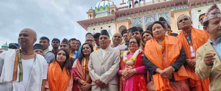 राष्ट्रपति पौडेलद्वारा जानकी मन्दिर दर्शन