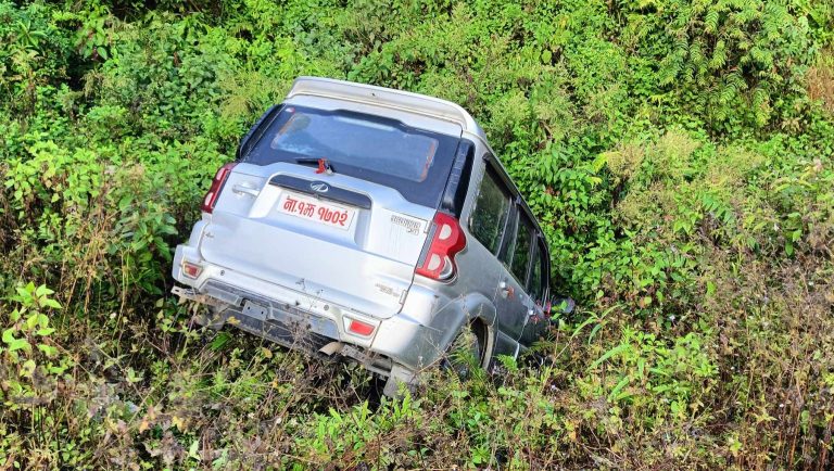 स्करपियो दुर्घटनामा कटहरियाका नगरप्रमुख र चलक घाइते