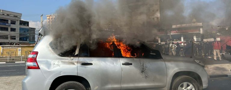 यातायात मन्त्री ज्वालाको गाडीमा आगजनी गरेको आरोपमा ५ जना पक्राउ