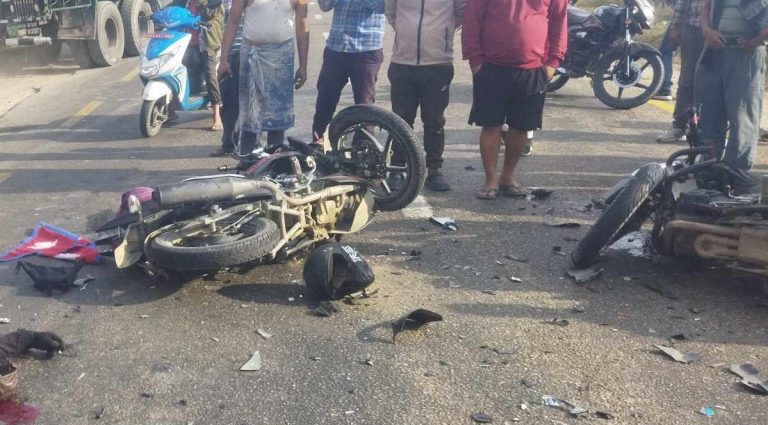बारामा दुई मोटरसाइकल एकआपसमा जुध्दा दुई जनाको मृत्यु
