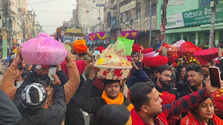 वीरगञ्जबाट ‘जनकपुरधाम–अयोध्या भार यात्रा’ भारतको अयोध्या प्रस्थान