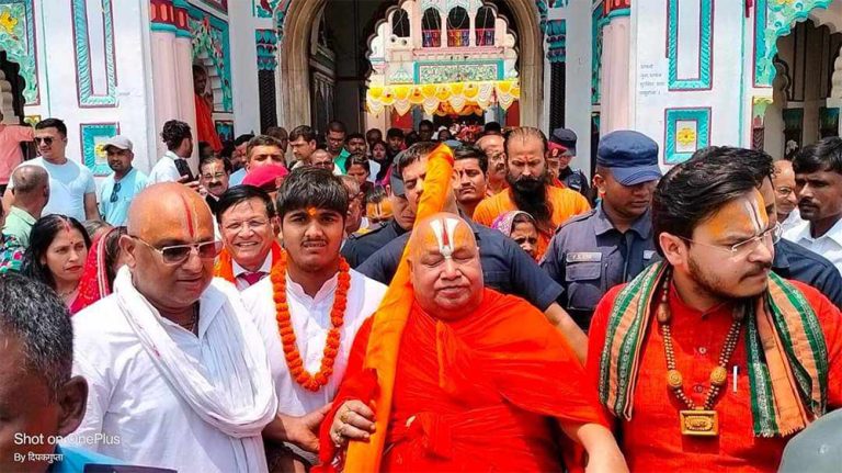 स्वामी रामभद्राचार्य जनकपुरधाममा,भारत हिन्दू राष्ट्र कायम हुन्छ