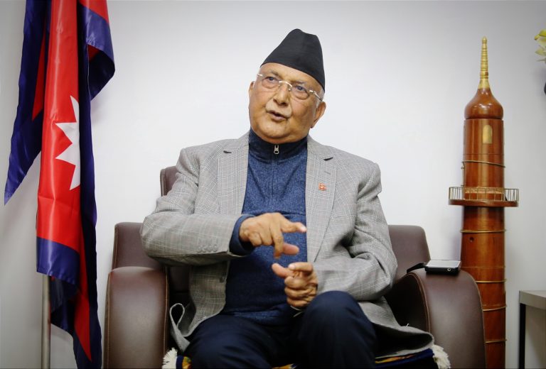 ०८४ मा एमालेले एकल बहुमत ल्याउँने प्रधानमन्त्री अाेलीकाे दाबी