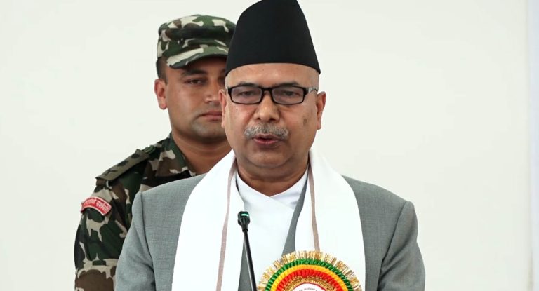 राष्ट्रपतिको कार्यभारको जिम्मेवारी उपराष्ट्रपति यादवलाई